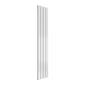 Reina Flat Vertical Mild Steel Double Column Radiator 1600 x 292 - White