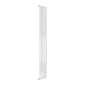 Reina Flat Vertical Mild Steel Single Column Radiator 1600 x 218 - White