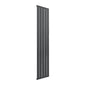 Reina Flat Vertical Mild Steel Single Column Radiator 1600 x 366 - Anthracite