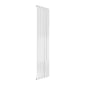 Reina Flat Vertical Mild Steel Single Column Radiator 1600 x 366 - White