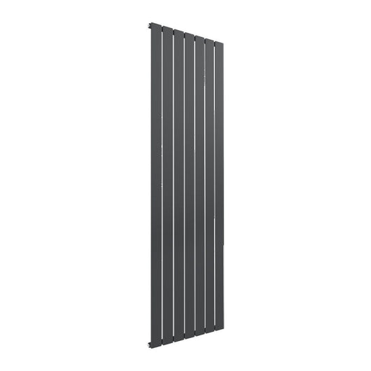  Reina Flat Vertical Mild Steel Single Column Radiator 1600 x 514 - Anthracite