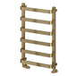 Reina Flora Designer Heated Towel Rail - 800 x 500mm - Brushed Brass - welovecouk