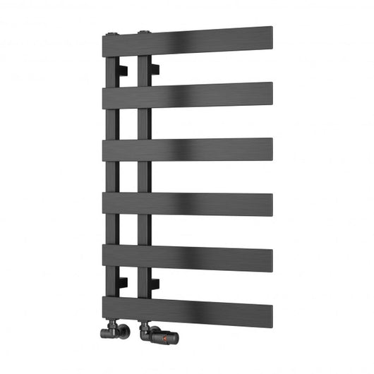  Reina Florina Designer Heated Towel Rail - Brushed Gun Metal - Various Sizes Available
