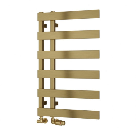  Reina Florina Designer Heated Towel Rail - Brushed Brass - Various Sizes Available