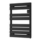 Reina Gia Vertical Electric Designer Heated Towel Rail - 780 x 550mm - Black - welovecouk