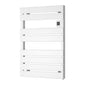Reina Gia Vertical Electric Designer Heated Towel Rail - 780 x 550mm - White - welovecouk