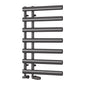 Reina Grace Designer Heated Towel Rail - 780 x 500mm - Brushed Gun Metal