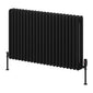 Reina Hedingham Horizontal Designer Column Radiator - 600 x 1000mm - Black - welovecouk