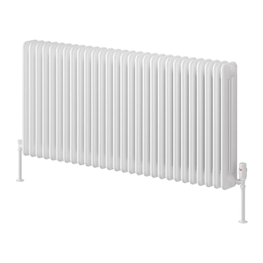  Reina Hedingham Horizontal Designer Column Radiator - 600 x 1265mm - White