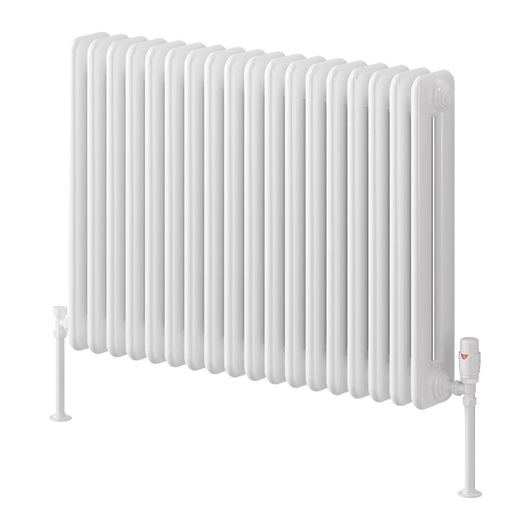  Reina Hedingham Horizontal Designer Column Radiator - 600 x 820mm - White