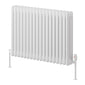 Reina Hedingham Horizontal Designer Column Radiator - 600 x 820mm - White - welovecouk