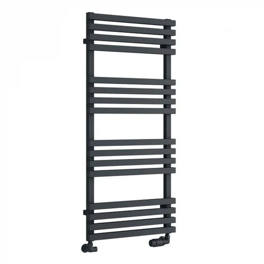 Reina Kale Designer Heated Towel Rail - 1126 x 500mm - Anthracite