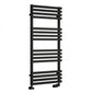 Reina Kale Designer Heated Towel Rail - 1126 x 500mm - Black - welovecouk