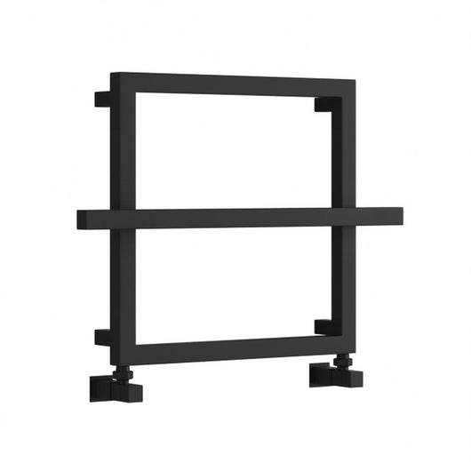  Reina Lago Designer Heated Towerl Rail - 450 x 600mm (1 Towel Bar) - Black