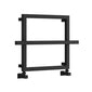 Reina Lago Designer Heated Tower Rail - 450 x 600mm (1 Towel Bar) - Black