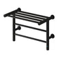 Reina Maira Vertical Designer Electric Heated Towel Rail - 350 x 500mm - Black - welovecouk