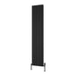 Reina Melvin Vertical Aluminium Radiator - 1800 x 360mm - Black - welovecouk