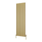 Reina Melvin Vertical Aluminium Radiator - 1800 x 540mm - Brass Effect - welovecouk