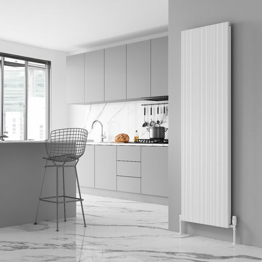  Reina Melvin Vertical Aluminium Radiator - 1800 x 540mm - White - welovecouk