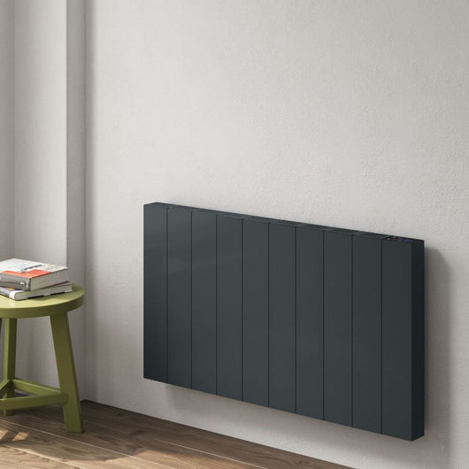  Reina Nika Horizontal Designer Electric Radiator - 500 x 907mm - Anthracite - welovecouk