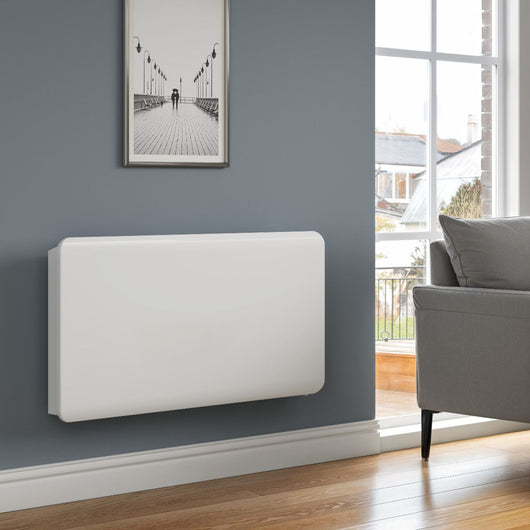  Reina Odet Horizontal Electric Ceramic Core WiFi Radiator - 500 x 990mm - White - welovecouk