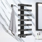 Reina Panaro Vertical Designer Heated Towel Rail - 800 x 500mm - Brushed Gun Metal - welovecouk