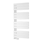 Reina Pettino Vertical Flat Panel Heated Towel Rail - 1124 x 550mm - White - welovecouk