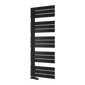 Reina Pettino Vertical Flat Panel Heated Towel Rail - 1424 x 550mm - Black - welovecouk