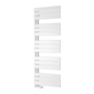 Reina Pettino Vertical Flat Panel Heated Towel Rail - 1424 x 550mm - White - welovecouk