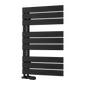 Reina Pettino Vertical Flat Panel Heated Towel Rail - 823 x 550mm - Black - welovecouk
