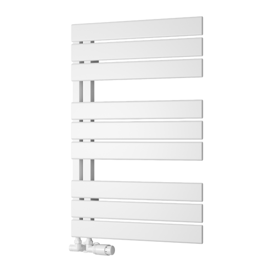  Reina Pettino Vertical Flat Panel Heated Towel Rail - 823 x 550mm - White