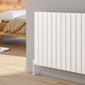 Reina Piatto Horizontal Aluminium Radiator - Double / 600 x 1420mm - White - welovecouk