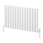 Reina Piatto Horizontal Aluminium Radiator - Single / 600 x 1045mm - White - welovecouk