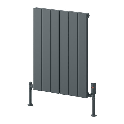  Reina Piatto Horizontal Aluminium Radiator - Single / 600 x 445mm - Anthracite