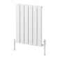 Reina Piatto Horizontal Aluminium Radiator - Single / 600 x 445mm - White - welovecouk