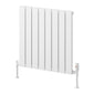Reina Piatto Horizontal Aluminium Radiator - Single / 600 x 595mm - White - welovecouk