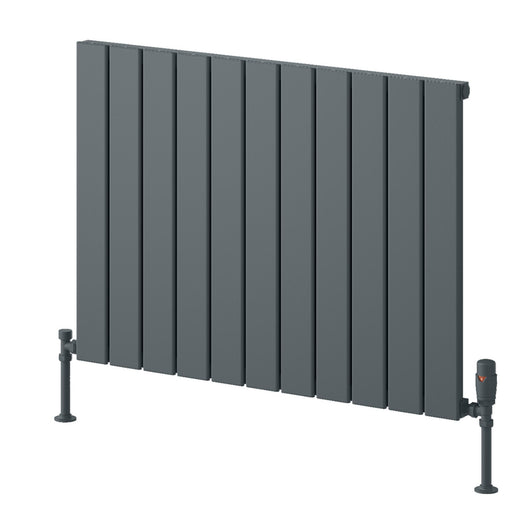  Reina Piatto Horizontal Aluminium Radiator - Single / 600 x 820mm - Anthracite