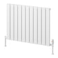 Reina Piatto Horizontal Aluminium Radiator - Single / 600 x 820mm - White - welovecouk