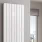 Reina Piatto Vertical Aluminium Radiator - Double / 1800 x 595mm - White - welovecouk