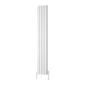 Reina Piatto Vertical Aluminium Radiator - Double / 1800 x 295mm - White - welovecouk