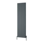Reina Piatto Vertical Aluminium Radiator - Double / 1800 x 520mm - Anthracite - welovecouk