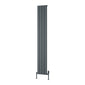 Reina Piatto Vertical Aluminium Radiator - Single / 1800 x 295mm - Anthracite - welovecouk