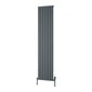Reina Piatto Vertical Aluminium Radiator - Single / 1800 x 445mm - Anthracite - welovecouk