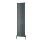 Reina Piatto Vertical Aluminium Radiator - Single / 1800 x 520mm - Anthracite - welovecouk