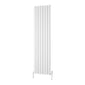 Reina Piatto Vertical Aluminium Radiator - Single / 1800 x 520mm - White - welovecouk