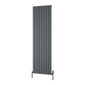 Reina Piatto Vertical Aluminium Radiator - Single / 1800 x 595mm - Anthracite - welovecouk