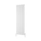 Reina Piatto Vertical Aluminium Radiator - Single / 1800 x 595mm - White - welovecouk