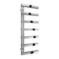 Reina Piazza Designer Heated Towel Rail - 1270 x 500mm - Polished Stainless Steel - welovecouk