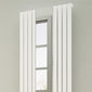 Reina Reflect Mirrored Designer Vertical Radiator 1800 x 445 - White