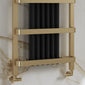 Reina Regina Vertical Designer Radiator Towel Rail - 1200 x 550mm - Gold & Black - welovecouk